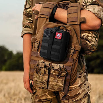 Trauma Survival First Aid Kit, Outdoor Molle System Tactical Gear Set