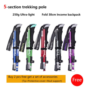 Outdoor Portable Hiking Stick Telescopic Club